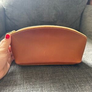 Portland leather eclipse make up bag